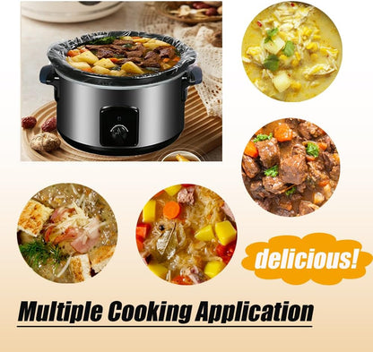 FASOZUKA Slow Cooker Liners 40×Cooking Bags Small Size Disposable Pot Liners, Fit 1QT to 3QT for Slow Cooker Cooking Trays Suitable for Oval & round Pots 11"X 16", 40 Liners (40)