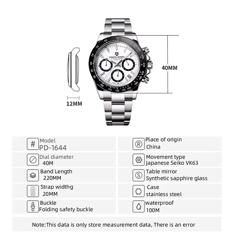 2025 New Men'S Watches Quartz Business Watch Mens Watches Top Brand Luxury Watch Men Chronograph VK63 Reloj Hombre