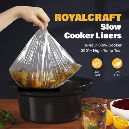 Slow Cooker Liners, Disposable Cooking Bags Large Size Pot Liners Fit 1QT to 4Qt,Suitable for Oval & round Pot 10 Count